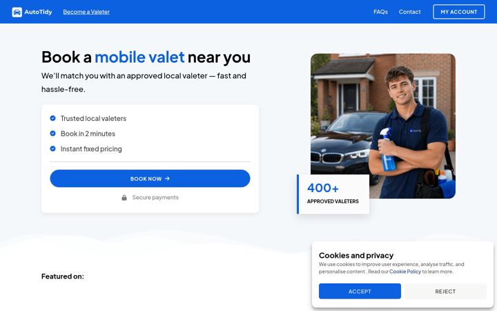 Screenshot of autotidy.co.uk