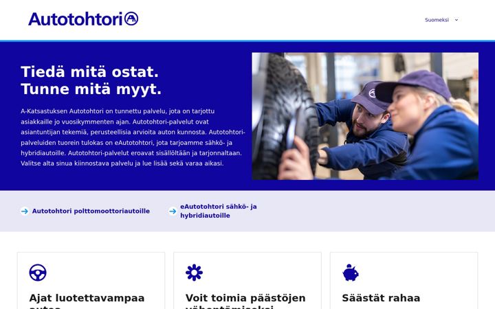 Screenshot of autotohtori.fi