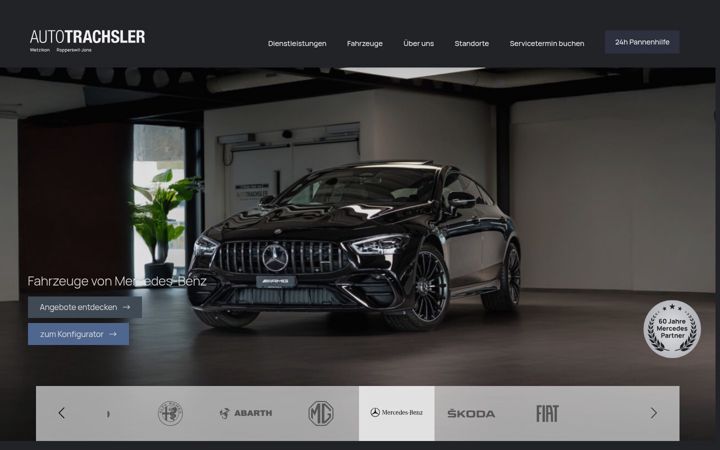 Screenshot of autotrachsler.ch