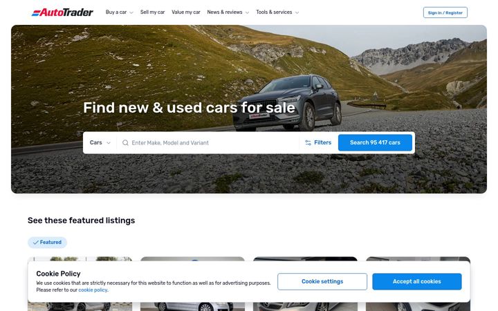 Screenshot di autotrader.co.za