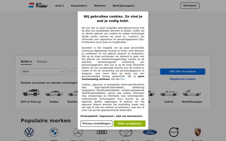 Screenshot of autotrader.nl
