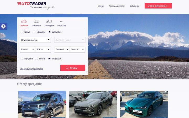 Screenshot of autotrader.pl