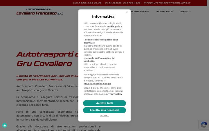 Screenshot of autotrasporticovallero.it