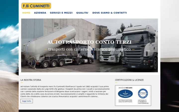 Screenshot of autotrasporticuminetti.it