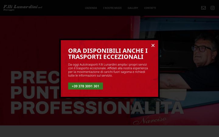 Captura de pantalla de autotrasportifratellilunardini.it