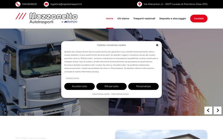 Skärmbild av autotrasportimazzonetto.it