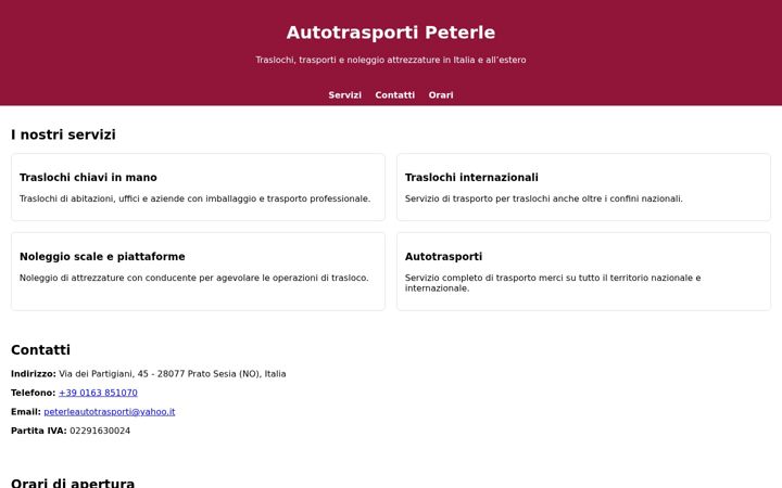 Skærmbillede af autotrasportipeterle.com