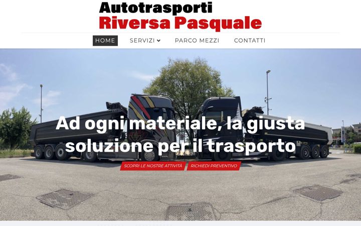 Kuvakaappaus sivustosta autotrasportiriversa.it