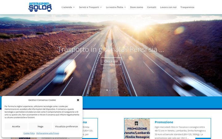 Kuvakaappaus sivustosta autotrasportisolda.it