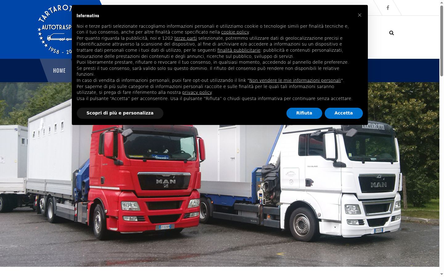 Captura de pantalla del banner de consentimiento mostrado antes de cualquier interacción