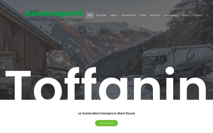 Kuvakaappaus sivustosta autotrasportitoffanin.it