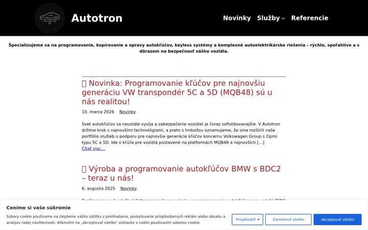Screenshot of autotron.sk