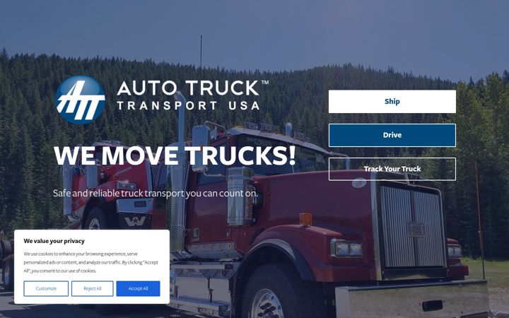 Screenshot of autotrucktransport.com