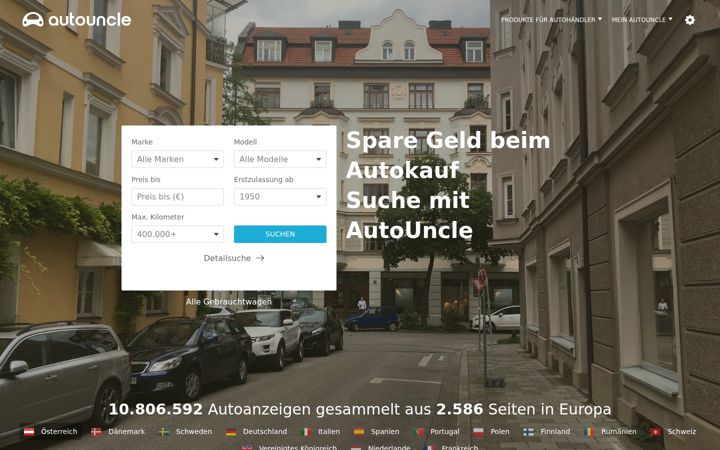 Screenshot of autouncle.at