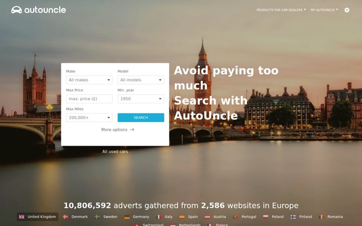Screenshot of autouncle.co.uk