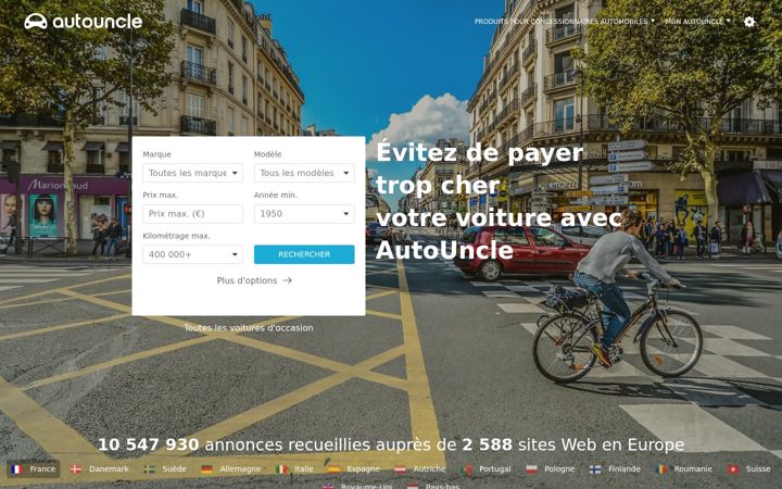 Screenshot of autouncle.fr