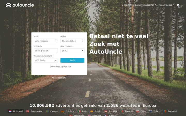 Screenshot of autouncle.nl