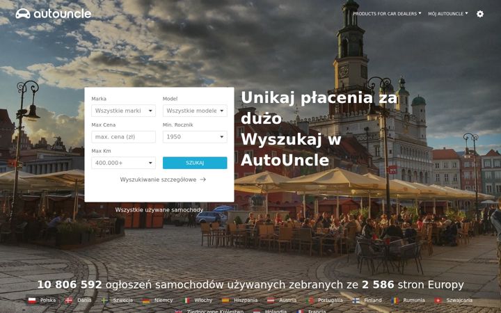 Screenshot of autouncle.pl