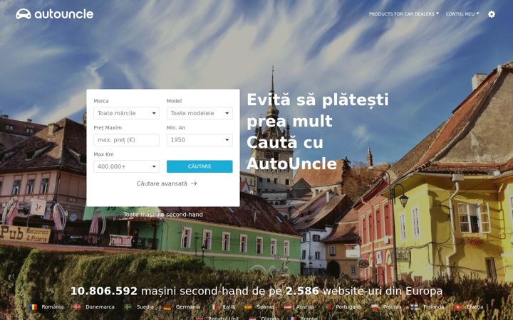 Screenshot of autouncle.ro