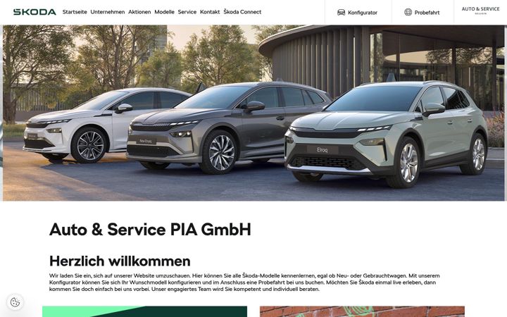 Screenshot of autoundservice.skoda-auto.de