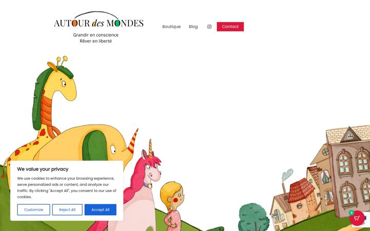 Screenshot of autour-des-mondes.com