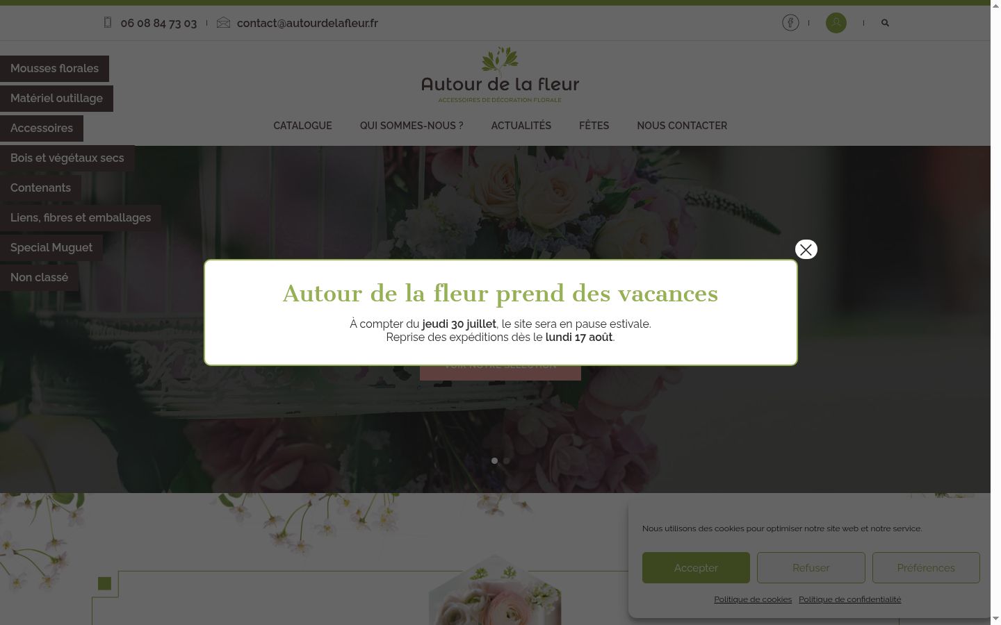 Screenshot del banner di consenso mostrato prima di qualsiasi interazione