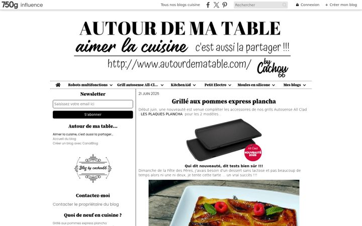 Screenshot of autourdematable.com