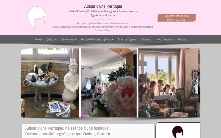 Screenshot of autourduneperruque.fr