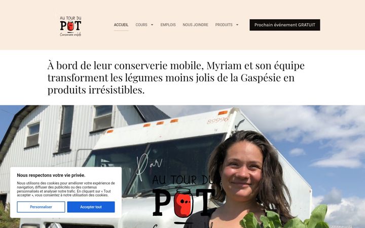 Screenshot ta' autourdupot.net
