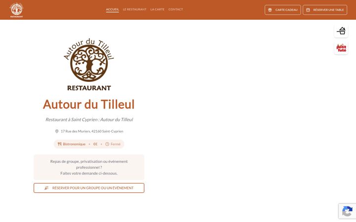 Screenshot of autourdutilleul.fr