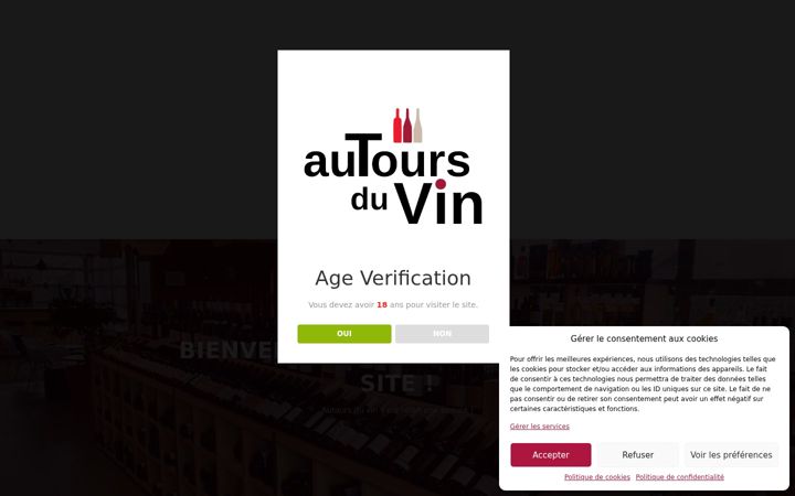 Screenshot of autoursduvin.com