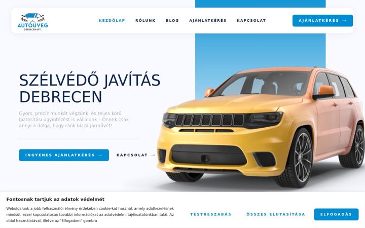 Screenshot of autouvegdebrecen.com