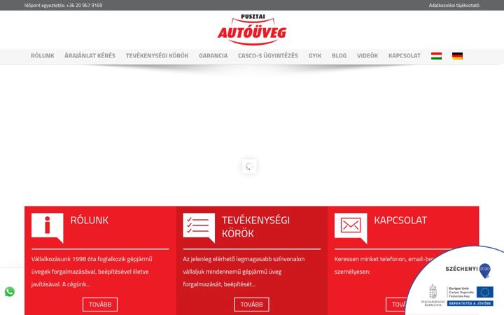 Screenshot of autouvegpusztai.hu