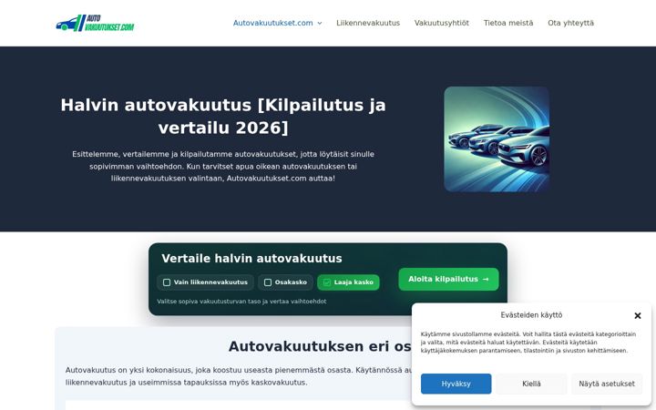 Screenshot of autovakuutukset.com
