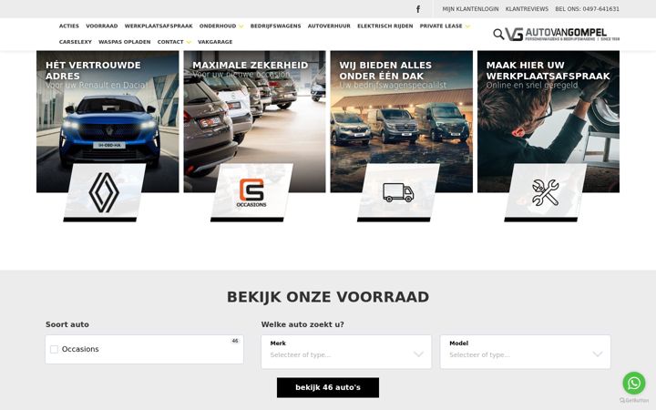 Captura de pantalla de autovangompel.nl