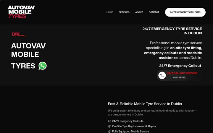 Snimka zaslona za autovav-motortyres.ie