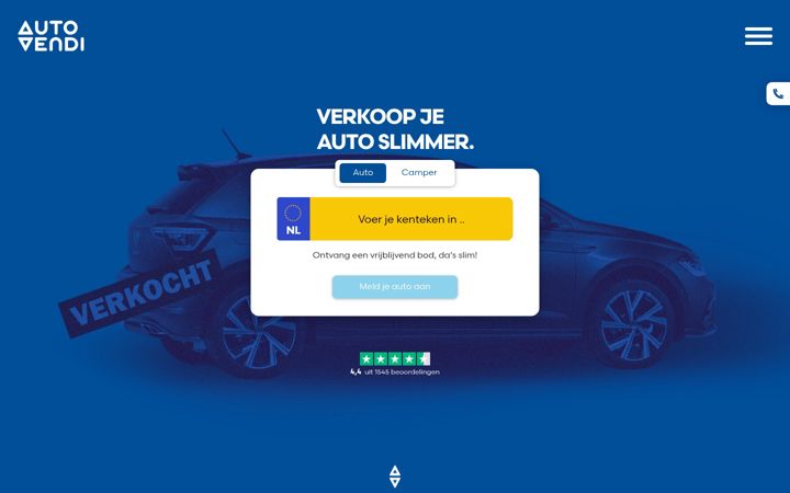 Captura de pantalla de autovendi.nl