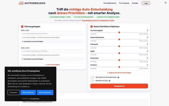 Screenshot of autovergleich.ai