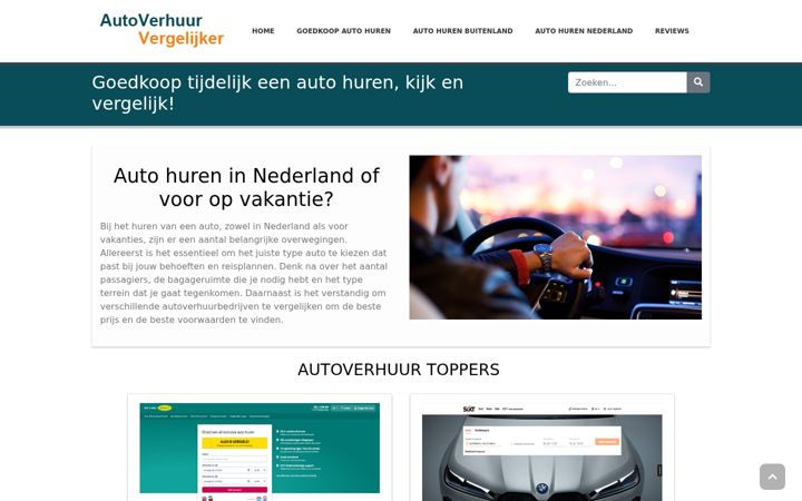 Képernyőkép: autoverhuurvergelijker.nl