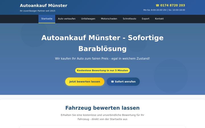 Képernyőkép: autoverkaufen-muenster.de