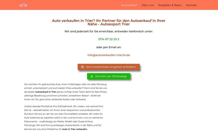 Screenshot του autoverkaufen-trier24.de