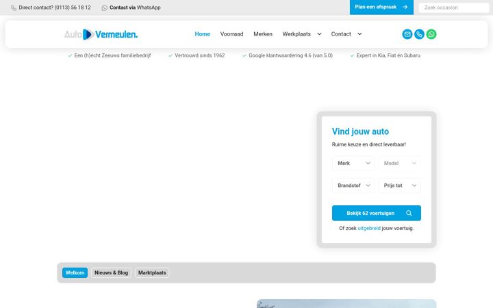 Captura de pantalla de autovermeulen.nl