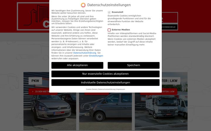Екранна снимка на autovermietung-chemnitz.de