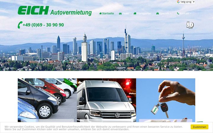 Екранна снимка на autovermietung-eich.de