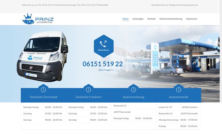 Екранна снимка на autovermietung-prinz.de