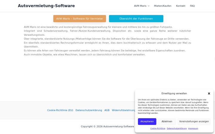Екранна снимка на autovermietung-software.de