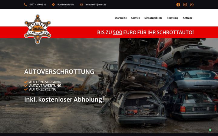 Ekrano kopija autoverschrottung-sheriff.de