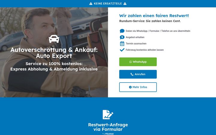 Screenshot of autoverschrottung.jetzt