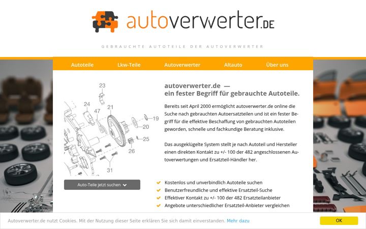 Ekrano kopija autoverwerter.de