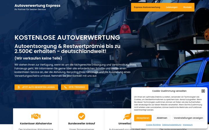 Screenshot of autoverwertung-express.de